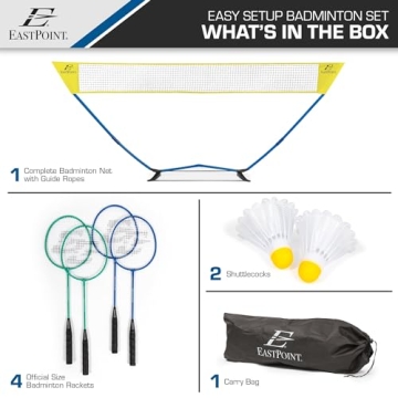 Easy Setup Badminton Set for Outdoor Fun and Fitness