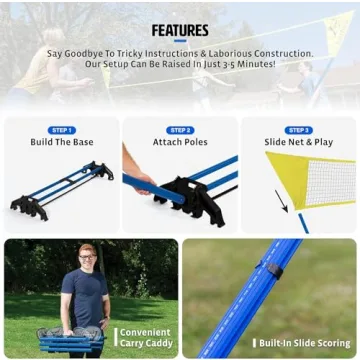 Easy Setup Badminton Set for Outdoor Fun and Fitness