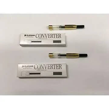 Elegant Platinum Fountain Pen with Dual Converter