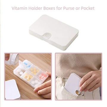 Portable Pill Organizer with 6 Compartments for Travel
