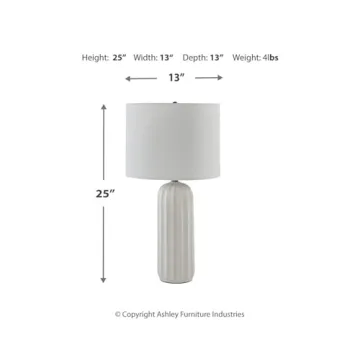 Stylish 24 Inch Ceramic Table Lamp Set by Ashley