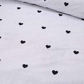 Cute Heart Pattern Fitted Sheet Set for Kids Girls
