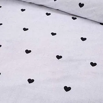Cute Heart Pattern Fitted Sheet Set for Kids Girls