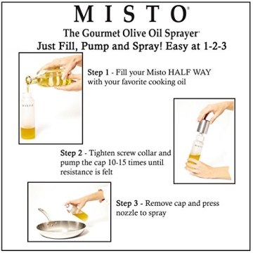 Misto Oil Sprayer: Eco-Friendly Frosted Glass Kitchen Tool