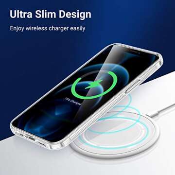 TORRAS Crystal Clear for iPhone 14 Pro Case, Ultra-Thin [Non-Yellowing] [Military Protection] Slim Fit Silicone TPU Cover for iPhone 14 Pro Phone Case, Soft, Clear, 6.1 inch