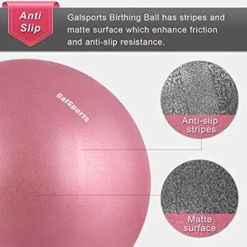 GalSports Pregnancy Ball - Birthing Ball for Workout Yoga Stability, Pregnancy Safety Anti-Burst Materials for Maternity, Labor Exercise Ball with Quick Pump