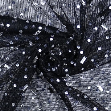 Stylish Mesh Rhinestone Cover Up Dress for Summer