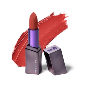 URBAN DECAY Vice Hydrating Lipstick (Hitch Hike - Medium Brick Nude - Matte Finish), Creamy Formula,...