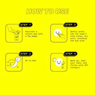 Starface Exfoliating Night Water, Face Exfoliator for Acne-Prone Skin, Made with AHAs, BHA, and PHA, Oil Free, Cruelty Free, and Vegan, 4.1oz