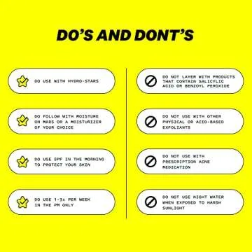 Starface Exfoliating Night Water, Face Exfoliator for Acne-Prone Skin, Made with AHAs, BHA, and PHA, Oil Free, Cruelty Free, and Vegan, 4.1oz