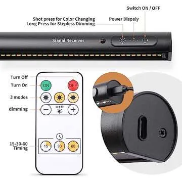 EAYOYAE Wireless Picture Light with Remote and Rechargeable Battery
