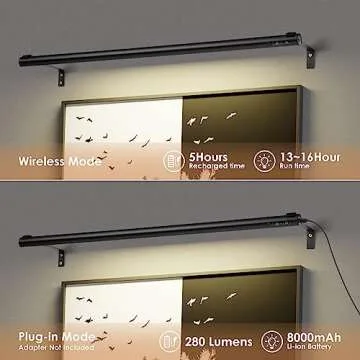 EAYOYAE Wireless Picture Light with Remote and Rechargeable Battery