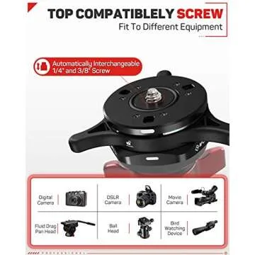 IFOOTAGE Seastar Q1S, Quick Release Plate, Upgrade Camera Quick Connect Tripod Mount Compatible with Canon, Nikon, Sony DSLR Camcorder Video Photography, Ball Head,Tripod, Monopod, Slider etc