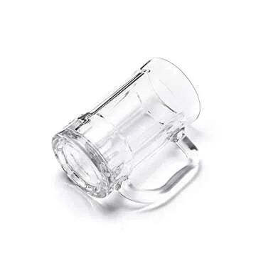 TUSAPAM 2 Pack Heavy Beer Mugs, Large Beer Glasses with Handle, 14 Ounce Glass Steins, Classic Beer Mug glasses Set