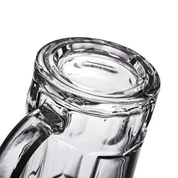 TUSAPAM 2 Pack Heavy Beer Mugs, Large Beer Glasses with Handle, 14 Ounce Glass Steins, Classic Beer Mug glasses Set