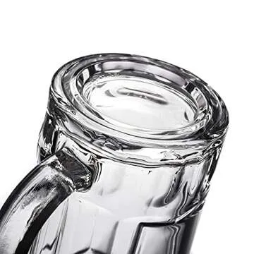 TUSAPAM 2 Pack Heavy Beer Mugs, Large Beer Glasses with Handle, 14 Ounce Glass Steins, Classic Beer Mug glasses Set