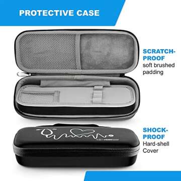 Primacare KB-9397-BK Stethoscope Case, Supplies Included, Black with Multiple Compartments, Portable...