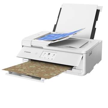 Canon TS9521C All-In-One Wireless Crafting Photo Printer, 12X12 Printing, White, Amazon Dash Replenishment Ready
