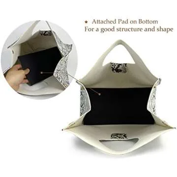 HOXIS Vintage Minimalist PU Leather Handbag - Black Snake