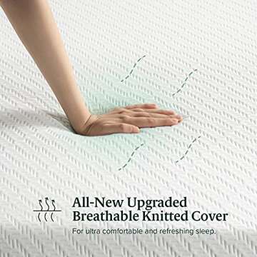 ZINUS 12 Inch Green Tea Luxe Memory Foam Mattress, Queen, Pressure Relieving, CertiPUR-US Certified, Mattress in A Box, All-New, Made in USA