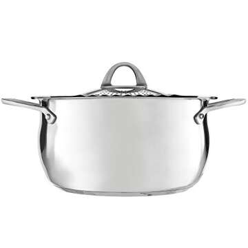 Bialetti 6 Quart Pasta Pot with Strainer Lid