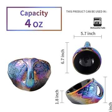 Nihow Cat Food Bowl：5.7 Inch Ceramic Raised Cat Food Bowl for Protecting Pet's Spine - Elevated Pe...