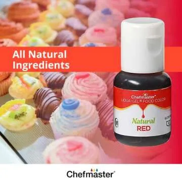 Chefmaster - Natural Liqua-Gel Food Coloring Kit - Natural Gel Food Coloring - 4 Count Pack - Plant-Based Ingredients, Naturally Vibrant Colors, Blends Easily - Made in the USA