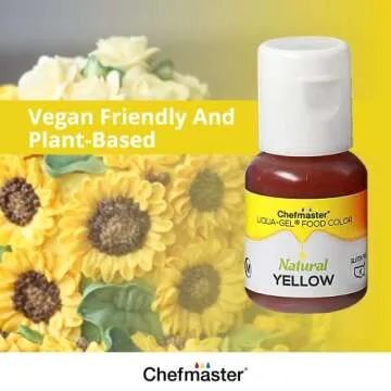 Chefmaster - Natural Liqua-Gel Food Coloring Kit - Natural Gel Food Coloring - 4 Count Pack - Plant-Based Ingredients, Naturally Vibrant Colors, Blends Easily - Made in the USA