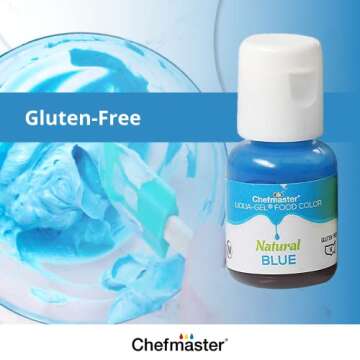 Chefmaster - Natural Liqua-Gel Food Coloring Kit - Natural Gel Food Coloring - 4 Count Pack - Plant-Based Ingredients, Naturally Vibrant Colors, Blends Easily - Made in the USA