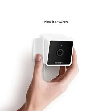 Petcube Cam Indoor Home Security Camera with 1080p HD Video, Two-Way Audio, Motion Detection, and Phone App, Night Vision Wi-Fi Camera for Apartment Security, Video Baby Monitor, Pet Camera (Cam)