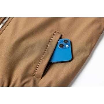 XiaoYouYu Men's Bomber Jacket Fashion Stylish Lightweight Windbreaker Spring Fall Casual Jackets for Men Coffee X-Large