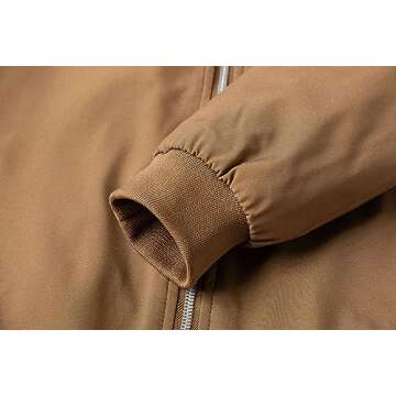 XiaoYouYu Men's Bomber Jacket Fashion Stylish Lightweight Windbreaker Spring Fall Casual Jackets for Men Coffee X-Large