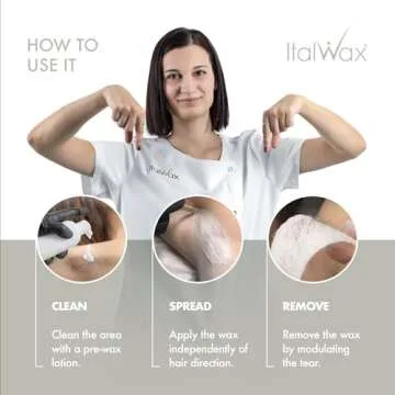 Italwax Top Line Crystal - 750g / 1.65lb - Hard wax beads for hair removal - Unscented - Synthetic formulation ideal for sensitive skins - Recommended for Bikini Area and Armpits