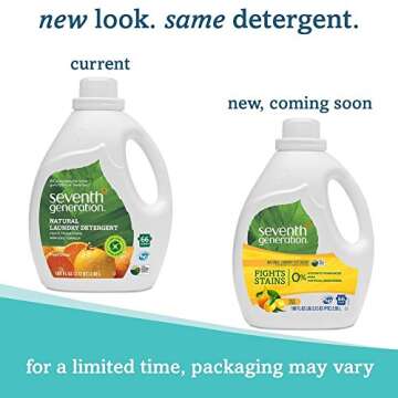 Seventh Generation Liquid Laundry Detergent, Fresh Citrus scent, 100 oz, 66 Loads (Packaging May Vary)