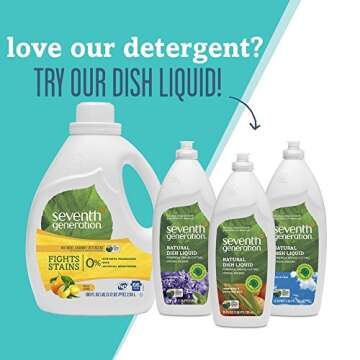 Seventh Generation Liquid Laundry Detergent, Fresh Citrus scent, 100 oz, 66 Loads (Packaging May Vary)