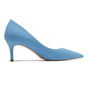 Elegant Mettesally Suede Pumps for Women - Light Blue