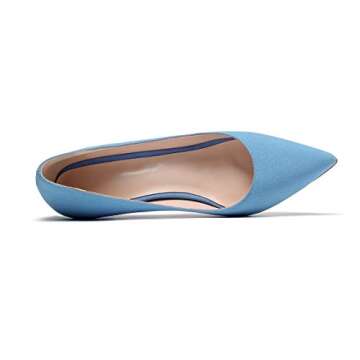 Elegant Mettesally Suede Pumps for Women - Light Blue