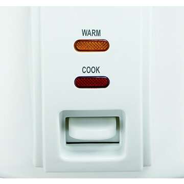 Proctor Silex Rice Cooker & Food Steamer, 8 Cups Cooked (4 Cups Uncooked), White (37534NR)