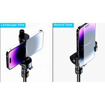 Fugetek 62" Professional Selfie Stick Tripod, Stable 4 Leg Design, Bluetooth Remote, 100% All Aluminum Stick & Legs, Lightweight, Portable All in One, Compatible with iPhone & Android, Non Skid Feet