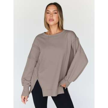 Trendy Queen Womens Oversized Sweatshirts Hoodies Crewneck Shirts Fall Outfits Teen Girls Y2k Winter...