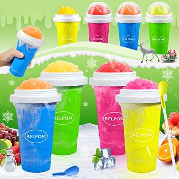 RELPOM Slushie Maker Cup, TIK TOK Magic Quick Frozen Smoothies Cup, Cooling Cup, Slushy Cup, Cool Stuff Things Gadgets Funny Gifts for Kids & Great Stocking Stuffers & White Elephant Gifts