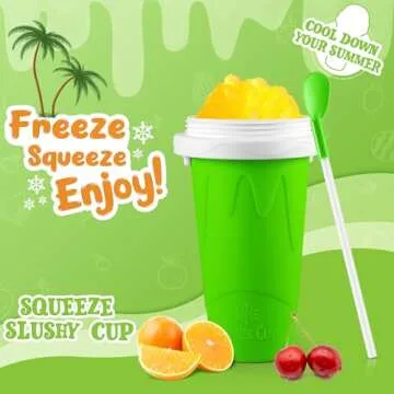 RELPOM Slushie Maker Cup, TIK TOK Magic Quick Frozen Smoothies Cup, Cooling Cup, Slushy Cup, Cool Stuff Things Gadgets Funny Gifts for Kids & Great Stocking Stuffers & White Elephant Gifts