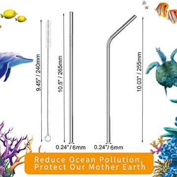 VEHHE Stainless Steel Reusable Straws for Tall Tumblers