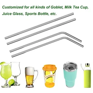 VEHHE Stainless Steel Reusable Straws for Tall Tumblers