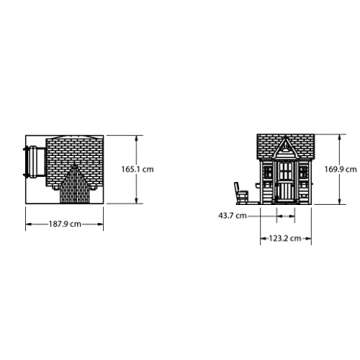 Backyard Discovery Victorian Inn All Cedar Outdoor Wooden Playhouse, Perfect for Small Yards, English Garden Bench, Awning Front Porch, Front Door, Flower Pots, Designed for Ages 2 to 10 yrs Old