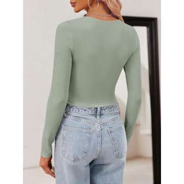 Tankaneo Women Crop Tops Long Sleeve Ribbed Slim Fit Workout Cropped Tee Y2K Short T-Shirts