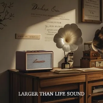 Lonzuer Retro 80W Loud Bass Bluetooth Speaker - Wireless