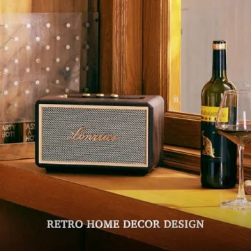 Lonzuer Retro 80W Loud Bass Bluetooth Speaker - Wireless