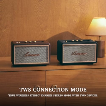 Lonzuer Retro 80W Loud Bass Bluetooth Speaker - Wireless