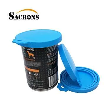 SACRONS Can Covers Universal Silicone Can Lids for Pet Food Cans Fits Most Standard Size Dog and Cat Can Tops BPA Free